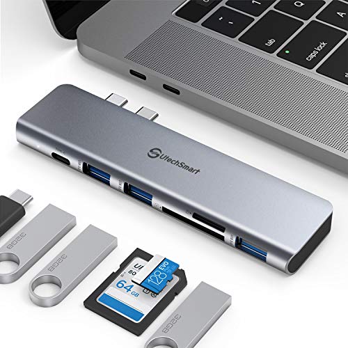 USB C Hub, Multiport USB C Adapter, Aluminum Thunderbolt 3 Type C Adapter