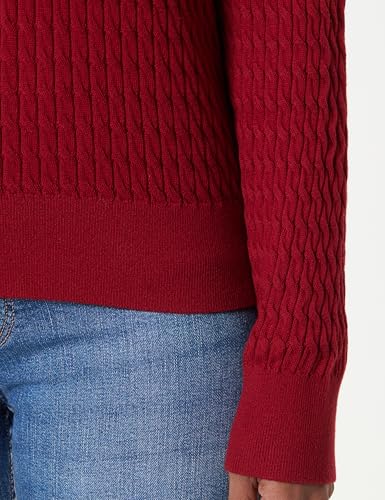 Tommy Hilfiger Damen CO Cable FINE GG C-NK LS SWT WW0WW44993 Pullover Sweater, Rot, XXS, Rot (Regatta Red), XXS – Ansicht 4