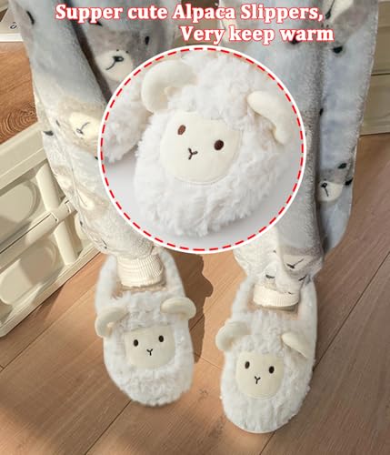 Laahoem Animal Slippers Soft Sole Indoor Shoes Winter Warm Thick Plush Fuzzy House Socks Furry Home Slippers For Girls Women Boys Men4