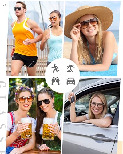 Image of Frienda 3 Pairs Mens Sunglasses Oversized