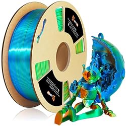 LOVOON Tri-Color Silk PLA, Blue/Green/Orange.