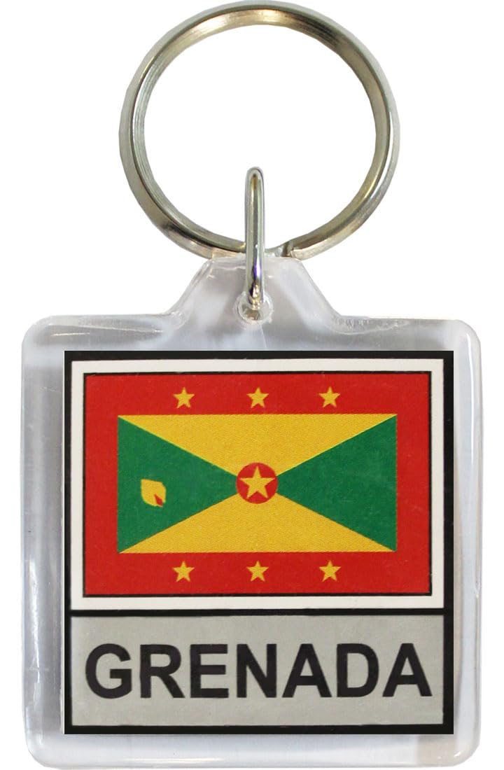 Grenada - Country Lucite Key Ring