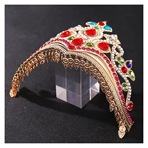 Corona de novia dorada con cristales ideal para regalo de compromiso 3