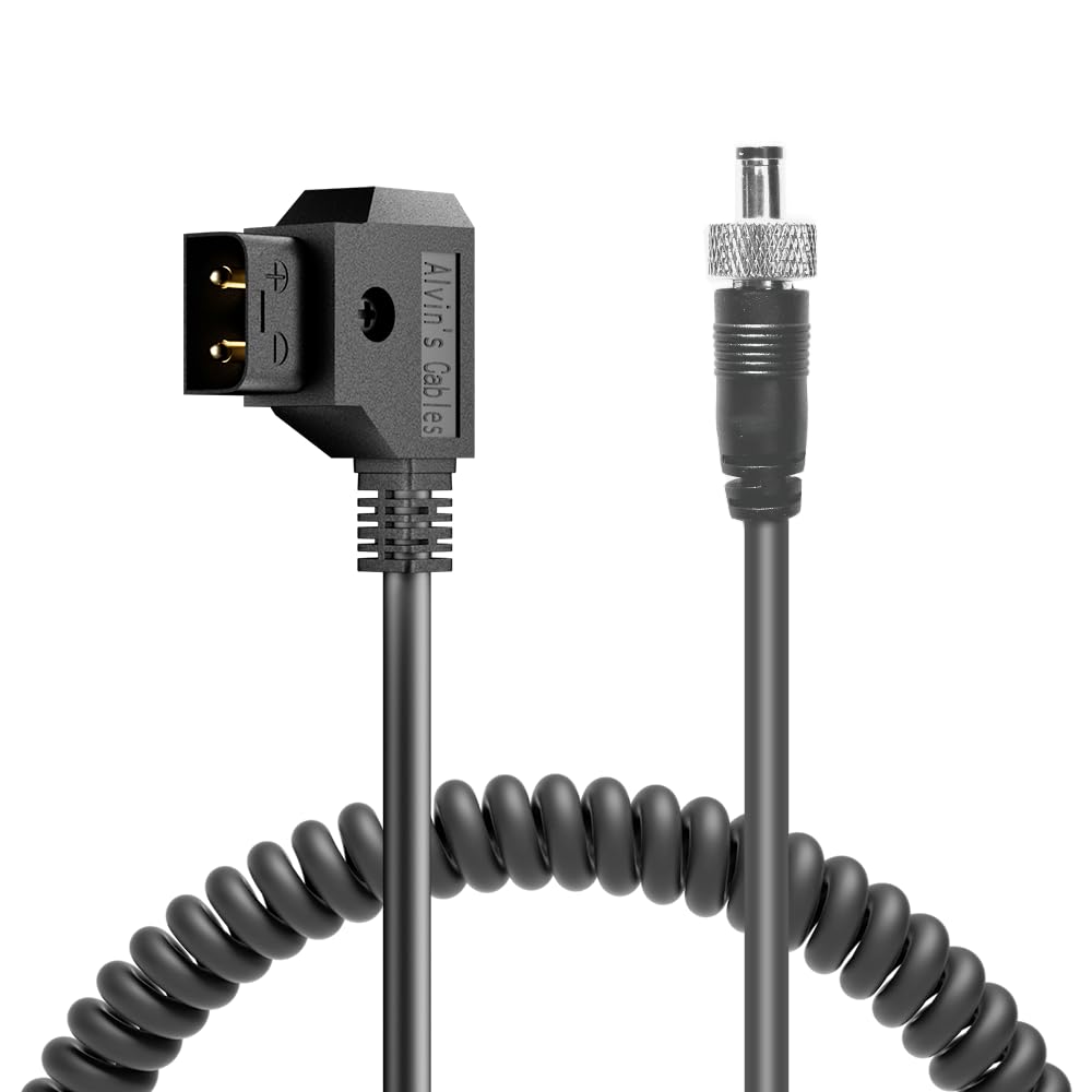 Alvin's Cables Verrouillage DC à D-Tap Enroulé Câble d'alimentation pour Atomos Moniteur Les appareils vidéo PIX E7 PIX E5 7 Écran Tactile Hollyland Mars 400s