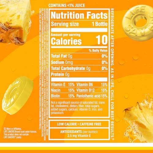Image of Sparkling Ice LIFESAVERS Pineapple, Zero Sugar Flavored Sparkling Water, with Vitamins and Antioxidants, Low Calorie Beverage, 17 fl oz Bottles (Pack of 12)
