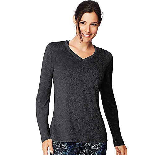 Hanes Sport Cool DRI Women's Performance Long-Sleeve V-Neck T-Shirt