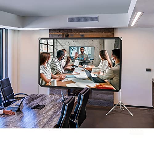 Projector Screen And Stand - Velcolt Portable Video Projection Screen 100 Inch, 16:9 4K Hd Rear Front Foldable Outdoor Movie Screen With Carry Bag For Indoor Outdoor Home Theater Backyard Camping #TOP5