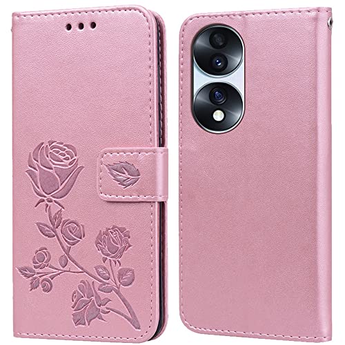 PKQTOP Funda para Huawei Honor 70 Carcasa,Ranuras Tarjetas,Soporte Plegable,Silicona TPU,Case Protectora Funda para Huawei Honor 70(6.67')