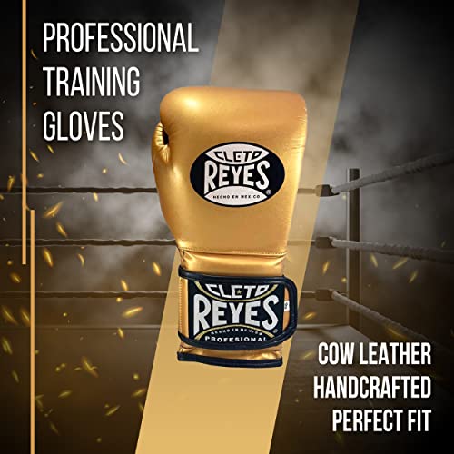Cleto Reyes Professional Boxing Gloves For Training, Sparring And Heavy Punching Bags For Men And Women, Mma, Kickboxing, Muay Thai, Hook And Loop Closure, 12 Oz, Gold #TOP4