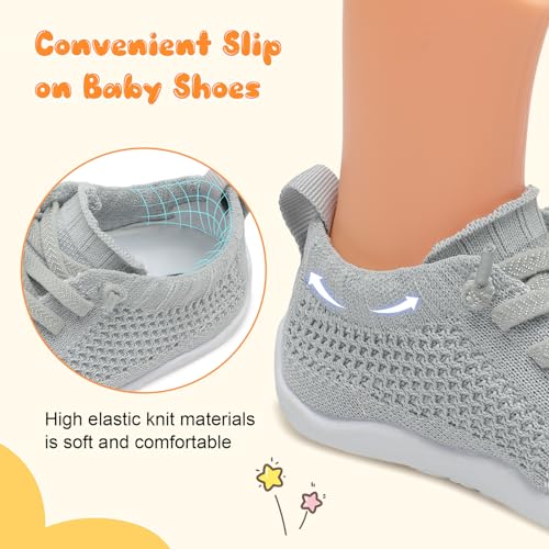 Image of JIASUQI Baby Shoes for Toddler Boys Girls Sneakers Slip on Walking Shoes for Babies