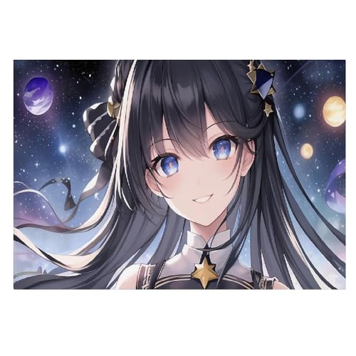 Pinturas de anime y cuadros decorativos de linda niña en lienzo de 40x60 cm para salón