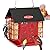 Kingsyard Metal Bird Feeder for Outdoor Hanging, Wild Bird Feeder with Double Suet Cage, Weatherproof Roof and 3 lbs Large Seed Capacity, Red