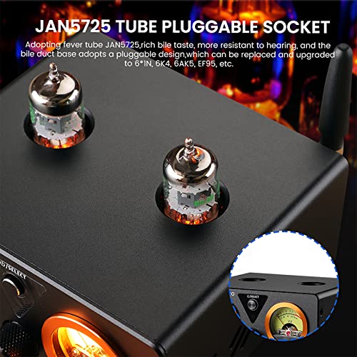 Amplificador de tubo de alta potencia con Bluetooth 5.1, control remoto y pantalla digital para sistemas de audio HIFI, compatible con subwoofers activos y altavoces pasivos