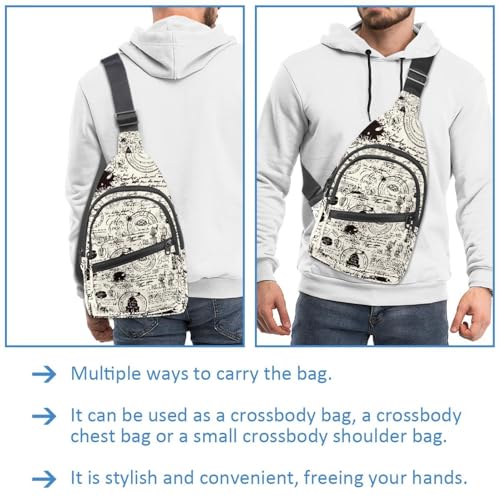 Mochila bandolera de pecho impermeable de 30x18cm con estampado Multicolor 4 2