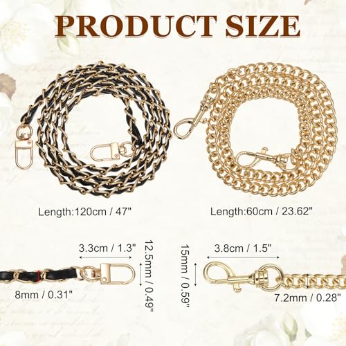 Correas de cadena dorada con cuero para renovar tus bolsos de mano de forma elegante 2