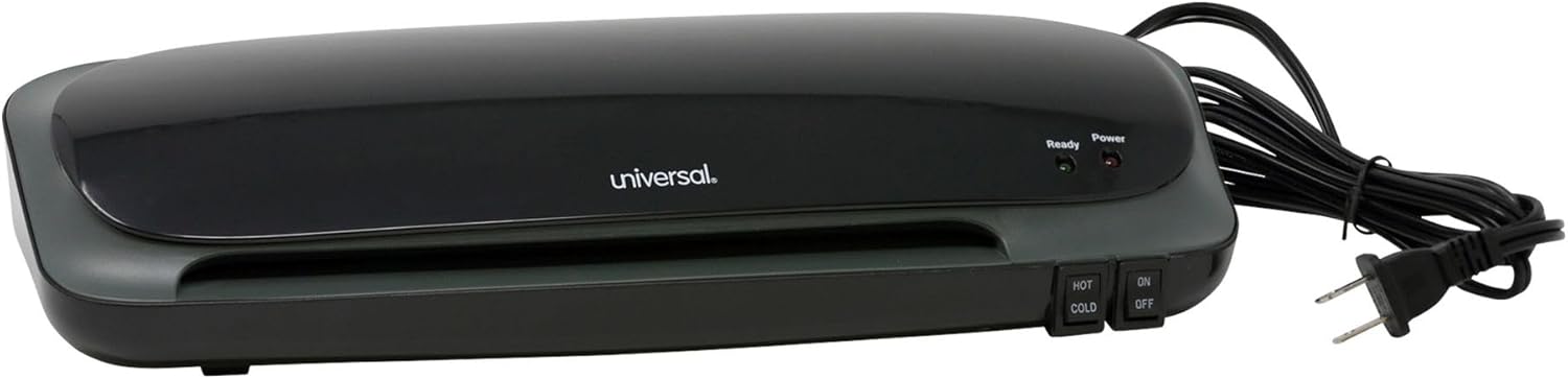 Universal UNV84600 2 Rollers Deluxe Desktop Laminator 9 in. Max Document Width 5 mil Max Document Thickness Universal UNV84600 2 Rollers Deluxe Desktop Laminator 9 in. Max Document Width 5 mil Max Document Thickness
