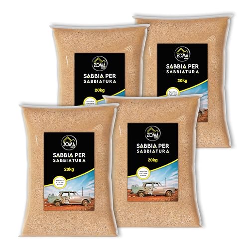 ZOMAHOME Sabbia per sabbiatrice specifica per sabbiatura 4 sacchi da
