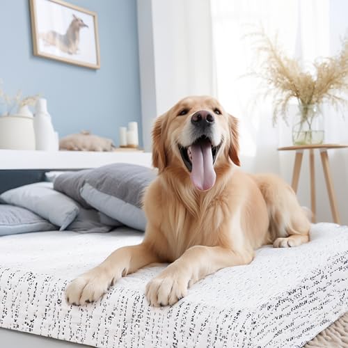 Mattress Topper Cover (Only Cover) Mattress Topper Protector Bedding Removable Mattress Encasement with Zippers