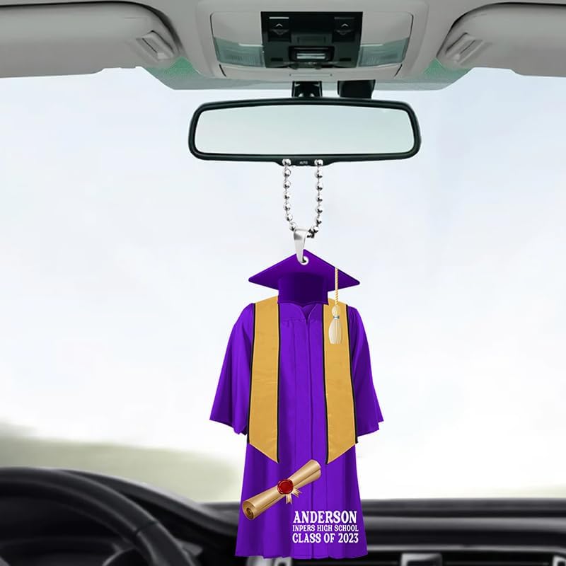 Miniatura 4 de Adorno personalizado de Navidad de graduación, clase de 2023 2024 2025, adorno de vestido de graduación personalizado, regalos para graduado, él,