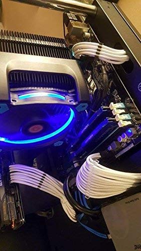 upHere ttmod Sleeved Cable - Cavo prolunga per alimentatori con Extra Sleeves - Bianco,SC304