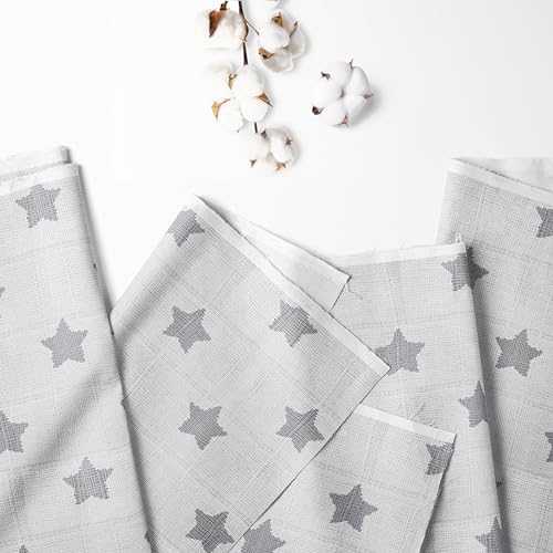 Bacati STGRM3RSS Muslin Ikat Stars 3 Piece Neutral Toddler Bed Sheet Set 100 Percent Cotton Includes Fitted Sheet thumb #1