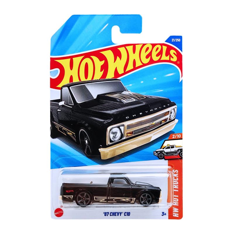 Image of Hot Wheels 67 Chevy C10 HW Hot Trucks Ages 3 and Up 21 /250 (Black)