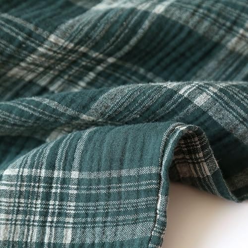 Men's Capri Pajama Pants Thin Cotton Pj Bottoms Plaid Printed Cool Cozy Home Sleep Lounge Pocket3