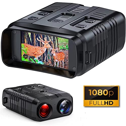 暗視ゴーグル R19デジタルナイトビジョン双眼鏡デバイス4K 1080P 3W赤外線ナイトビジョンゴーグルレコーダーフルダーク300mハンティングキャンプ用 録画 夜間 暗視補正 防犯 警備 夜釣り サバゲー キャンプ (Color : R19 1080P