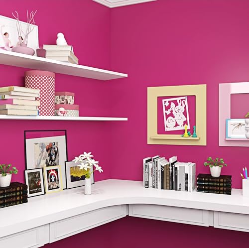Image of HOME13 Wallpaper Peel & Stick Contact Paper Self Adheisve Pink Vinyl Wallpaper Kitchen Cabinet Remoavble (12x72 Inches, Pink Matte)