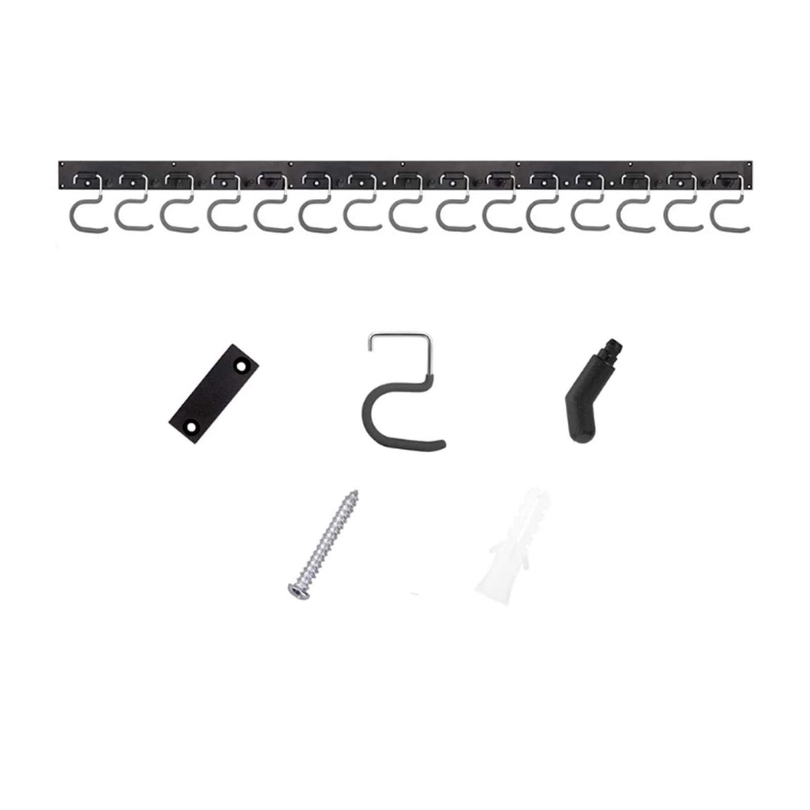 Yongyong Bai Shi Wu 48 Inch Adjustable Tool Storage System 12 Hooks Wall Holder Garage Storage Garden Tool Organizer