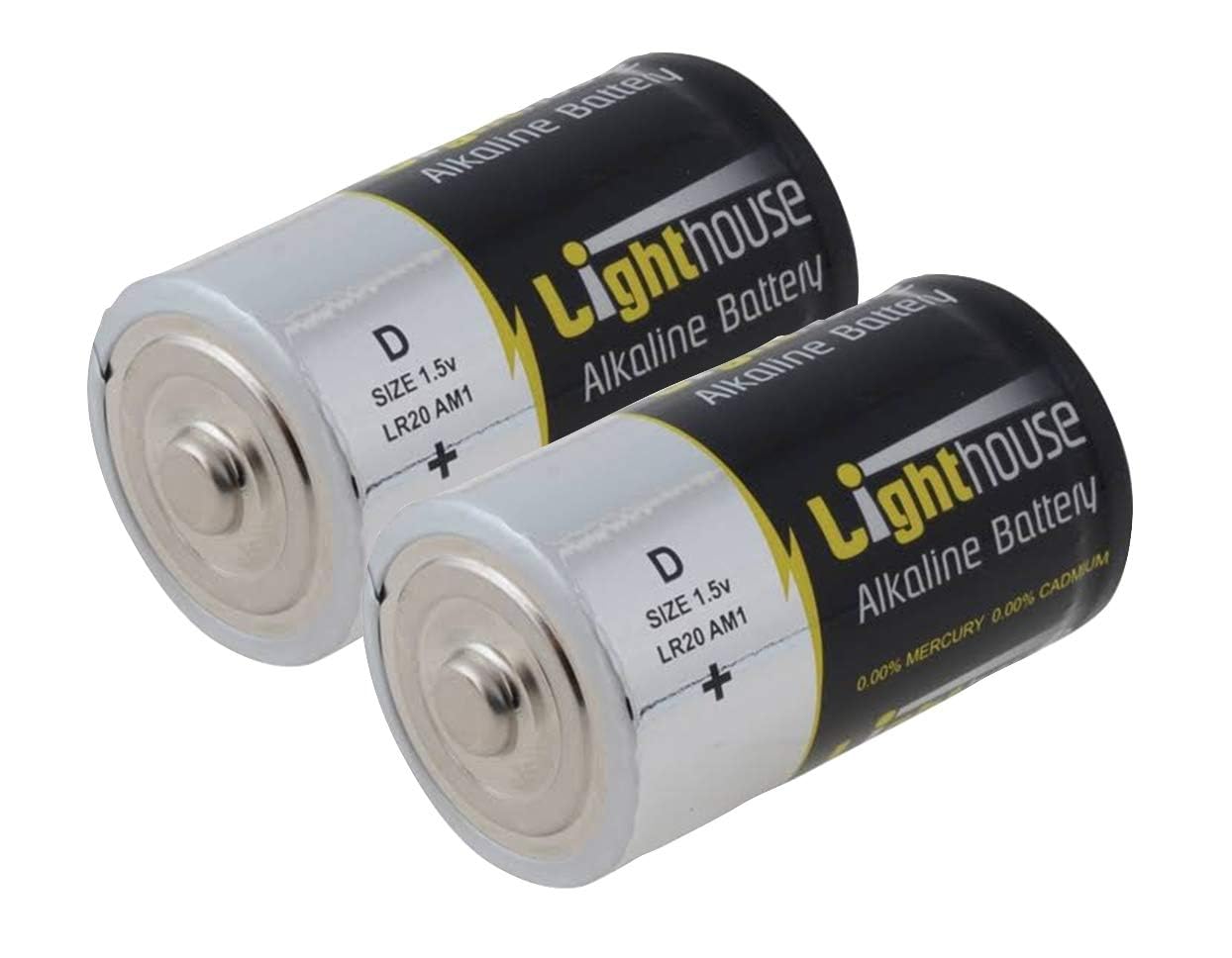 Lighthouse Lr20 Extra Long Life D Alkaline Batteries