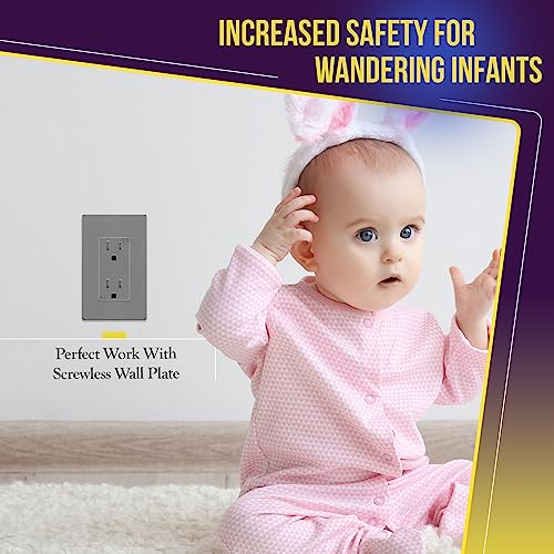 Image of ENERLITES 100 Pack Decorator Outlet, 15A 125V, Tamper Resistant Receptacle