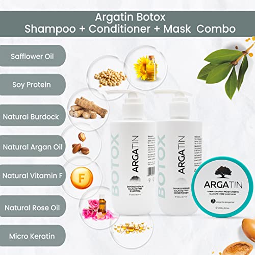 Image of Damage Repair Shampoo & Conditioner Set | Sulfate-Free | All-in-One Combo for Smoother, Damaged Hair | 250ml Each