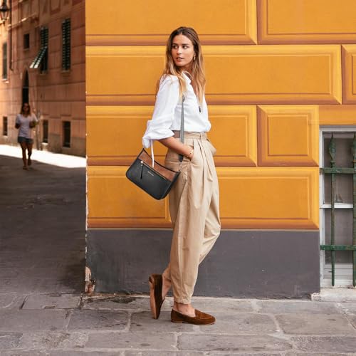 Image of BOSTANTEN Crossbody Purses for Women Medium Shoulder Bag Quilted Handbags with Zipper Pocket