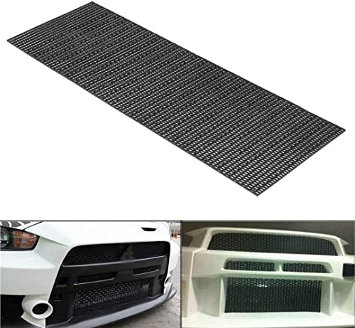 通用 車用メッシュグリル アルミ製 100×33cm メッシュネットハニカムメッシュネット フロントバンパー グリルカバー 葉からインタークーラー/ラジエーター/エンジンコンパートメント用保護 -6×12mm