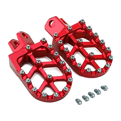 AnXin Dirt Bike Foot Pegs CNC Footpegs Footrest Foot Pedals Rests for DRZ400 2000-2004 DRZ400E 2000-2007 DRZ400S 2000-2024 DRZ400SM 2005-2024 RM250 1989-2006 RM250Z 2001-2006 RMX250 1989-1996 Red by AnXin - Used condition - Image 2