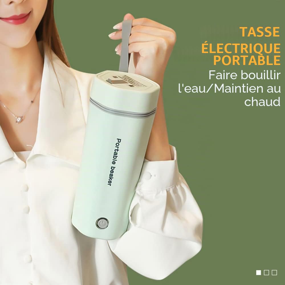 Andoer Bouilloire de Voyage en Acier Inoxydable Mini Bouilloire Electrique de Voyage 350 ml Bouilloire de Voyage Portable 3 en 1 Chaudière à eau Chaude Arrêt Automatique Cuisson Rapide pour Thé Café