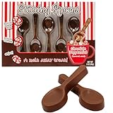 Fruidles Chocolate Peppermint Flavored Stirring Spoons, Candy Hot Stirring Edible Spoons, Gourmet Milk Cocoa Edible Spoon Stirrers, 3 Oz (5 Spoons per Box) (Single-Pack)