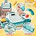 STACTCUTE 49PCS Pretend Play Cash Register Toy Set for Kids with Real Calculator,Scanner,Microphone,Conveyor Belt,Weighing Tool,Cashier Playset Realistic Gift for Toddler Kid Ages 3 4 5 6 7 8 (Green)