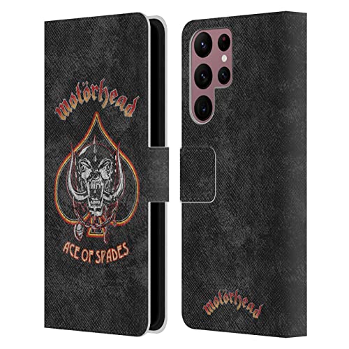 Funda Samsung S22 Ultra 5G de cuero tipo libro Motorhead con soporte multimedia integrado