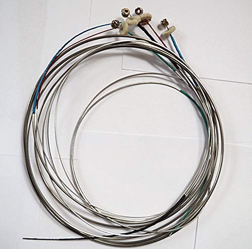 Upright Bass Strings 3/4 Size Steel Core Material Metal Nuts Felt Cushions(G-D-A-E) Musical Instruments Accessories For Contrabass/Double Bass/Acoustic Bass (3/4)