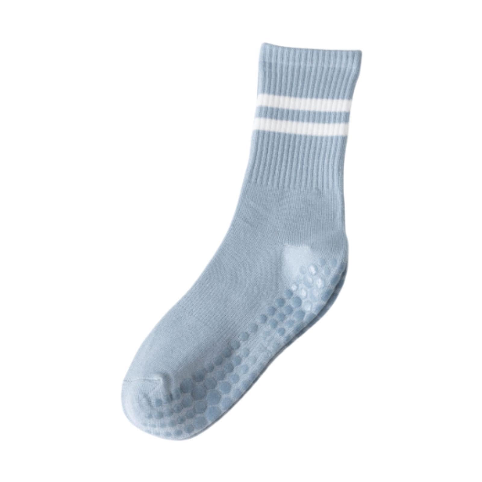 Vaveren Yoga Socks Non Slip Practical Floor Dance Socks Soft Workout Socks Pilates Socks, Light Blue