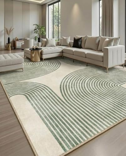 Tapete decorativo 8x10 Beige y Verde moderno