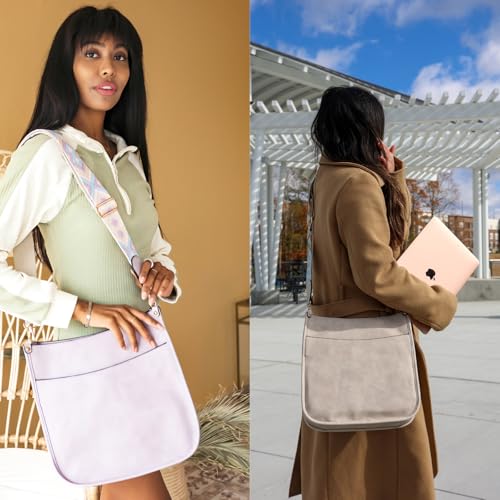 JEN & CO. Crossbody Bags for Women Trendy Vegan Leather Hobo Purses Shoulder Handbags with Wide Adjustable Guitar Strap2