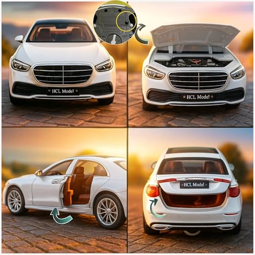 Image of GRAPHENE1:22 Scale RC Merceedes Maybach Diecast Metal Smoke Car Openable Door Light and Spray Effect Model Remote Controlled Toy Car Gifts Mist Toys for Kids Boy Girl