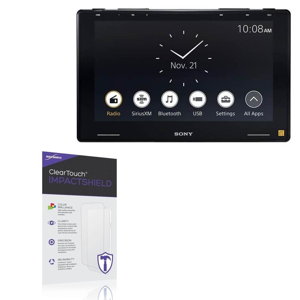 BoxWave Screen Protector Compatible with Sony XAV-9500ES - ClearTouch ImpactShield (2-Pack), Impenetrable Screen Protector Flexible Film