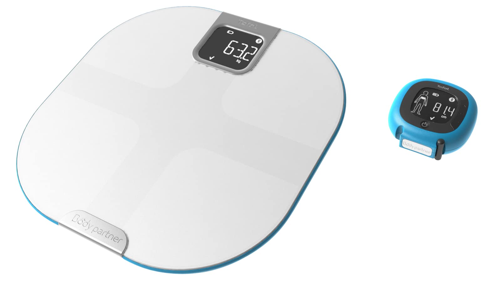 Tefal Body Partner Pèse personne, Balance connectée, Compatible Health Kit Google Fit, Coaching sportif et nutritionnel intégré YD3094S1