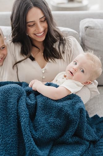 Image of Saranoni Bamboni Baby Blanket | Luxury Plush Super Soft Blanket | Breathable Comfy Blankets for Kids and Teens | Nautical Blue - 40 inch x 60 inch
