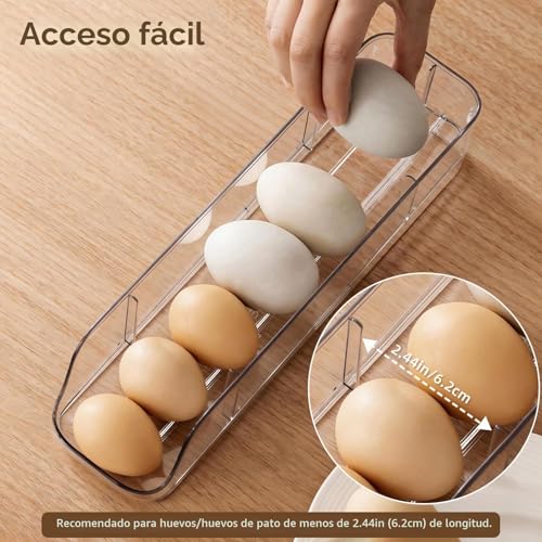 PAVSTINE Organizador de Huevos para Nevera Desmontable, 2 Pisos con Tapa - Imagen 6