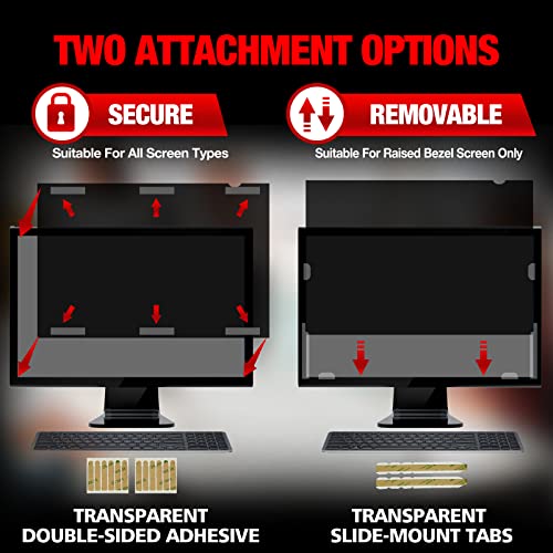 Izmapaic Computer Privacy Screen Filter For 24 Inch 16:9 Widescreen Monitor, Anti-Spy/Anti Glare Protector Office Accessories - Wxh: 20 15/16" X 11 13/16" (532Mm X 299Mm) (Not For 24" 16:10) #TOP6